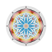 Lebendiger Mandala-Rundteppich, Boho-Wohndekor, Wohnzimmer-Akzent, Yogamatte, farbenfroher Bodenbelag, einzigartiges Geschenk für jeden Anlass