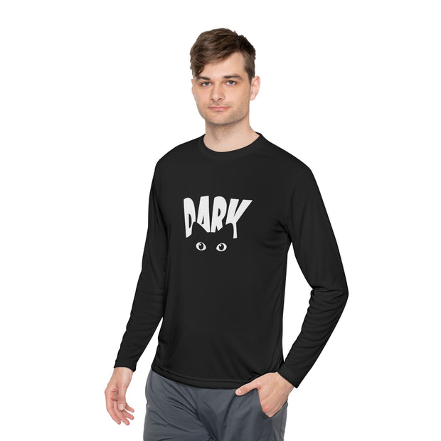 Dark Cat Unisex Langarm T-Shirt, Casual Wear, Halloween Kleidung, Geschenk für Katzenliebhaber, Gruseliges Jahreszeitenshirt
