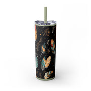 Boho Feather Skinny Tumbler | 20oz Reisebecher, umweltfreundliches Trinkgeschirr, perfekt für Geschenke, Sommerstimmung, Outdoor-Abenteuer