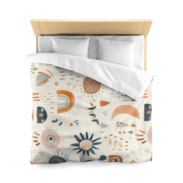 Boho Mikrofaser Bettbezug, Gemütliches Schlafzimmer Dekor, Moderne Muster Bettwäsche, Geschenk für Zuhause, Erdtöne