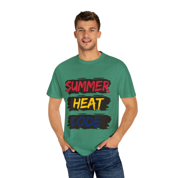 Summer Heat Code T-Shirt, Unisex Grafik T-Shirt, Casual Wear, Perfekt für heiße Tage, Urlaubsstil, Sommer-Events