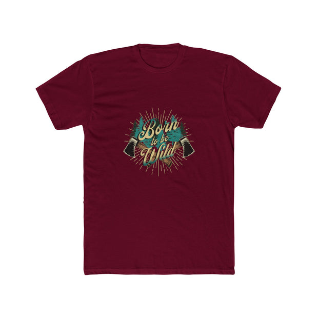 Born to Hike Unisex Baumwoll-Crew-T-Shirt - Abenteuer-Shirt, Wandergeschenk, Naturliebhaber-T-Shirt, Casual Wear, Outdoor-Stil
