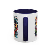 Kunst ist meine Stimme Kaffeetasse, Motivationstasse, Geschenk für Künstler, inspirierendes Trinkgeschirr, bunte Kunstliebhabertasse