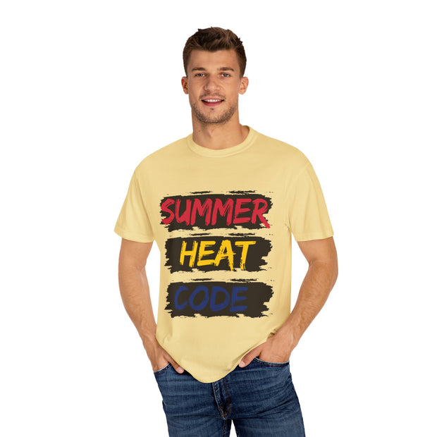 Summer Heat Code T-Shirt, Unisex Grafik T-Shirt, Casual Wear, Perfekt für heiße Tage, Urlaubsstil, Sommer-Events