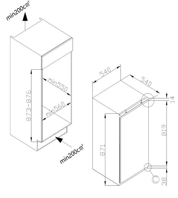 190cm GEBA Miniküche „Chemnitz“ – vormontiert inkl. E-Geräte & Zubehör
