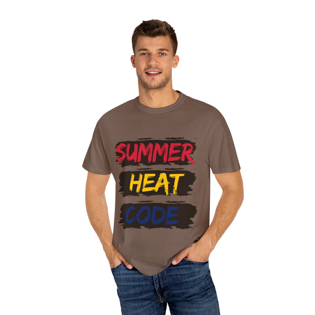 Summer Heat Code T-Shirt, Unisex Grafik T-Shirt, Casual Wear, Perfekt für heiße Tage, Urlaubsstil, Sommer-Events