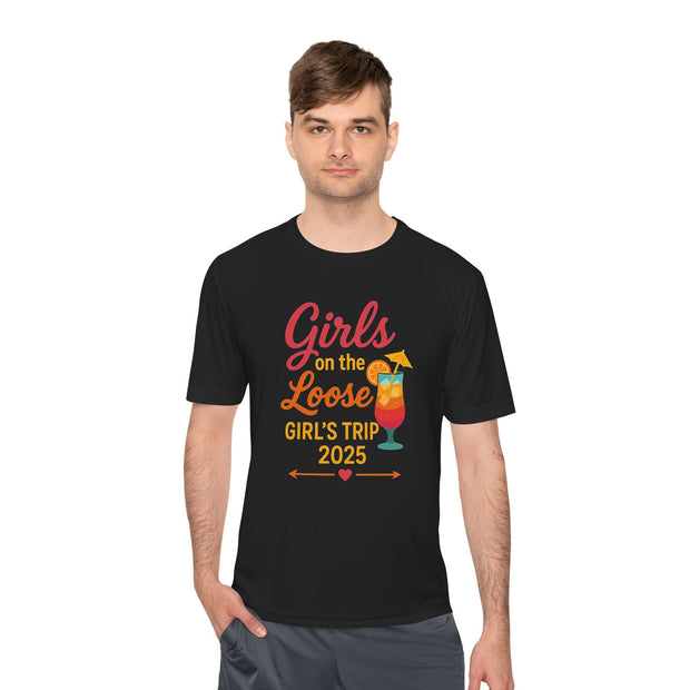 Mädchenausflug Unisex Feuchtigkeitsableitendes T-Shirt | Lustiges Urlaubsshirt, Sommerparty-Kleidung, Reisegeschenke, Junggesellinnenabschieds-Top