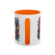 Kunst ist meine Stimme Kaffeetasse, Motivationstasse, Geschenk für Künstler, inspirierendes Trinkgeschirr, bunte Kunstliebhabertasse