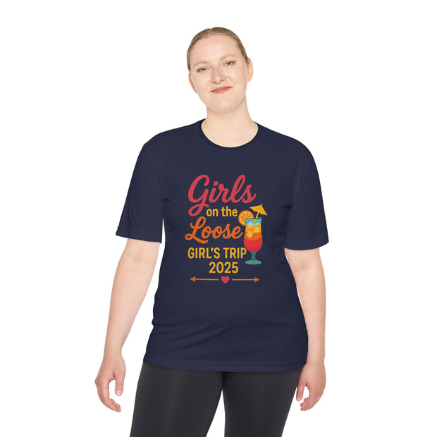 Mädchenausflug Unisex Feuchtigkeitsableitendes T-Shirt | Lustiges Urlaubsshirt, Sommerparty-Kleidung, Reisegeschenke, Junggesellinnenabschieds-Top