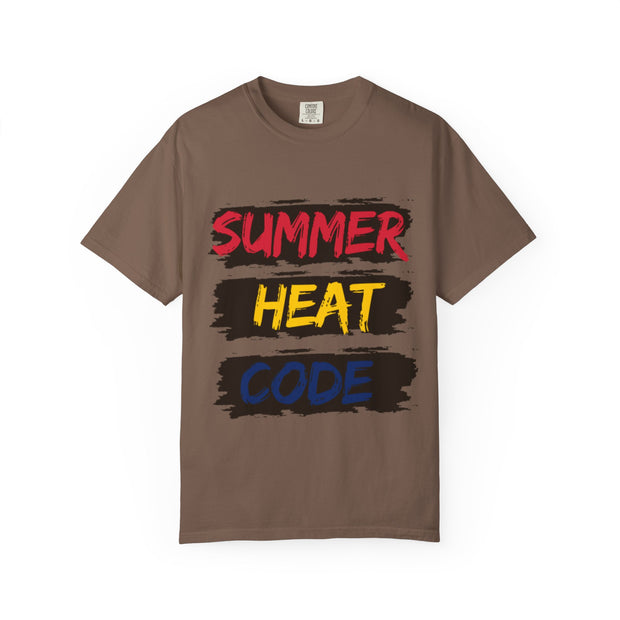 Summer Heat Code T-Shirt, Unisex Grafik T-Shirt, Casual Wear, Perfekt für heiße Tage, Urlaubsstil, Sommer-Events