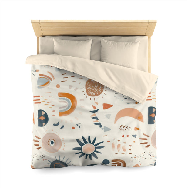 Boho Mikrofaser Bettbezug, Gemütliches Schlafzimmer Dekor, Moderne Muster Bettwäsche, Geschenk für Zuhause, Erdtöne