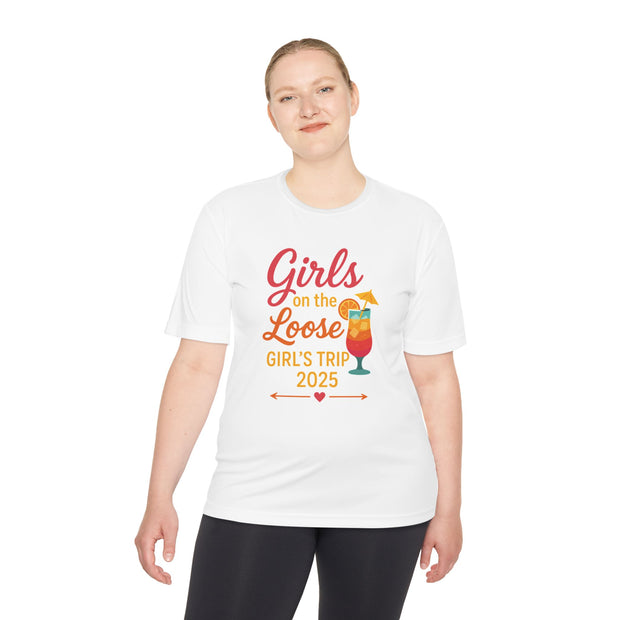Mädchenausflug Unisex Feuchtigkeitsableitendes T-Shirt | Lustiges Urlaubsshirt, Sommerparty-Kleidung, Reisegeschenke, Junggesellinnenabschieds-Top