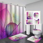3D Art Geometrische Duschvorhänge im Badezimmer Wasserdichter Badvorhang mit Haken-Sets Flanell-Badematte Teppiche Teppich Wohnkultur