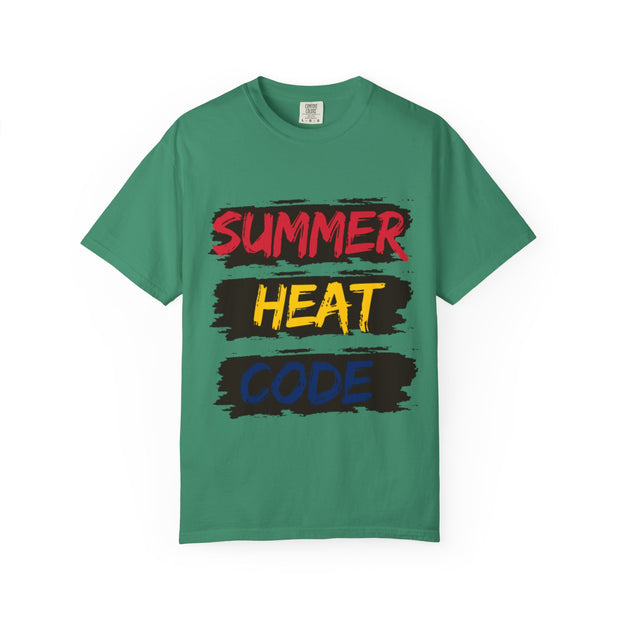 Summer Heat Code T-Shirt, Unisex Grafik T-Shirt, Casual Wear, Perfekt für heiße Tage, Urlaubsstil, Sommer-Events