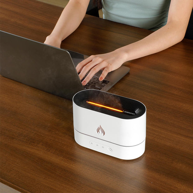 Siming Flame Aromatherapie-Maschine, für Zuhause, Schlafzimmer, stille Atmosphäre, Licht, Luftbefeuchter, Flammen-Diffusor, Heimdekoration