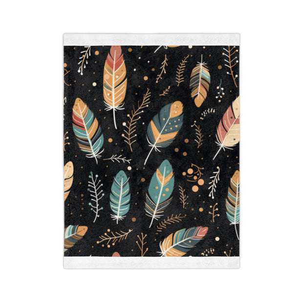 Kuschelige Decke mit Federdruck, weiche Decke für die Inneneinrichtung, perfektes Geschenk für Naturliebhaber, Camping, gemütliche Nächte, Decke im Boho-Stil