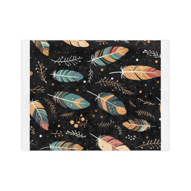 Kuschelige Decke mit Federdruck, weiche Decke für die Inneneinrichtung, perfektes Geschenk für Naturliebhaber, Camping, gemütliche Nächte, Decke im Boho-Stil