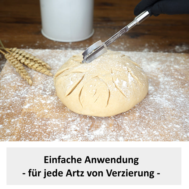 VEZOREY®-Edelstahl Brotklinge mit Aufbewahrungsbox und 5 Ersatzklingen-1