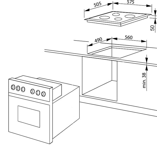 210cm GEBA Komplett-Küchenzeile – vormontiert mit oder ohne E-Geräten, Nischenrückwand & LED-Beleuchtung