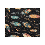 Kuschelige Decke mit Federdruck, weiche Decke für die Inneneinrichtung, perfektes Geschenk für Naturliebhaber, Camping, gemütliche Nächte, Decke im Boho-Stil