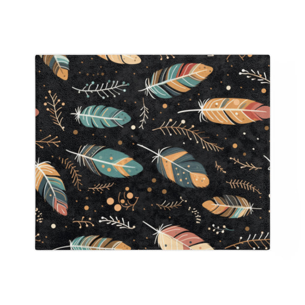 Kuschelige Decke mit Federdruck, weiche Decke für die Inneneinrichtung, perfektes Geschenk für Naturliebhaber, Camping, gemütliche Nächte, Decke im Boho-Stil
