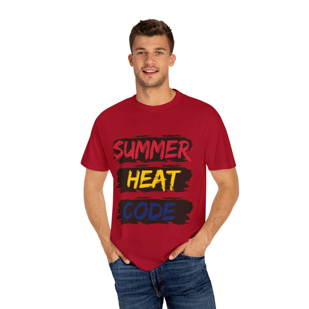 Summer Heat Code T-Shirt, Unisex Grafik T-Shirt, Casual Wear, Perfekt für heiße Tage, Urlaubsstil, Sommer-Events