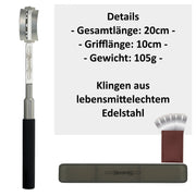 VEZOREY®-Edelstahl Brotklinge mit Aufbewahrungsbox und 5 Ersatzklingen-2