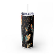 Boho Feather Skinny Tumbler | 20oz Reisebecher, umweltfreundliches Trinkgeschirr, perfekt für Geschenke, Sommerstimmung, Outdoor-Abenteuer
