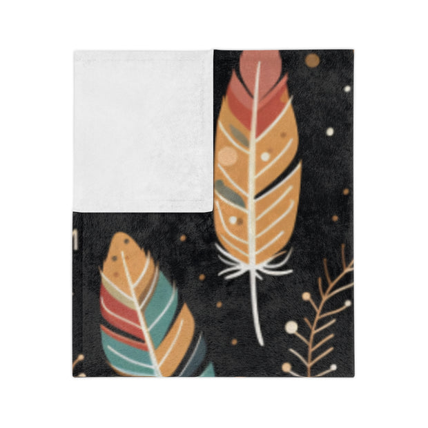 Kuschelige Decke mit Federdruck, weiche Decke für die Inneneinrichtung, perfektes Geschenk für Naturliebhaber, Camping, gemütliche Nächte, Decke im Boho-Stil