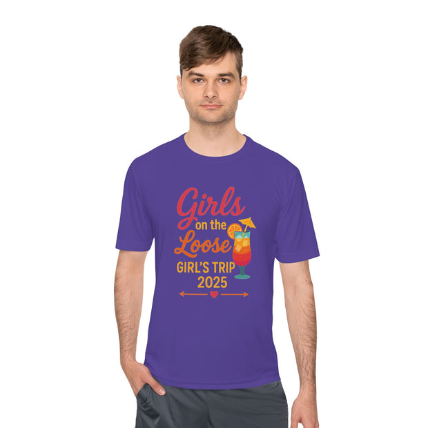 Mädchenausflug Unisex Feuchtigkeitsableitendes T-Shirt | Lustiges Urlaubsshirt, Sommerparty-Kleidung, Reisegeschenke, Junggesellinnenabschieds-Top