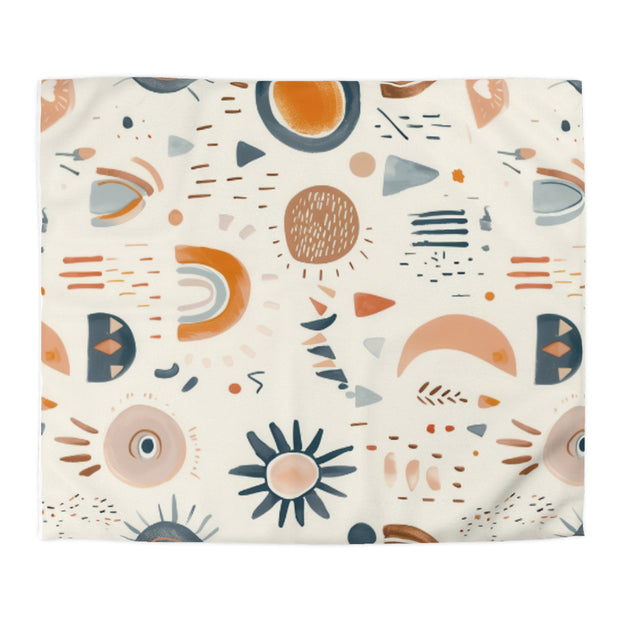 Boho Mikrofaser Bettbezug, Gemütliches Schlafzimmer Dekor, Moderne Muster Bettwäsche, Geschenk für Zuhause, Erdtöne