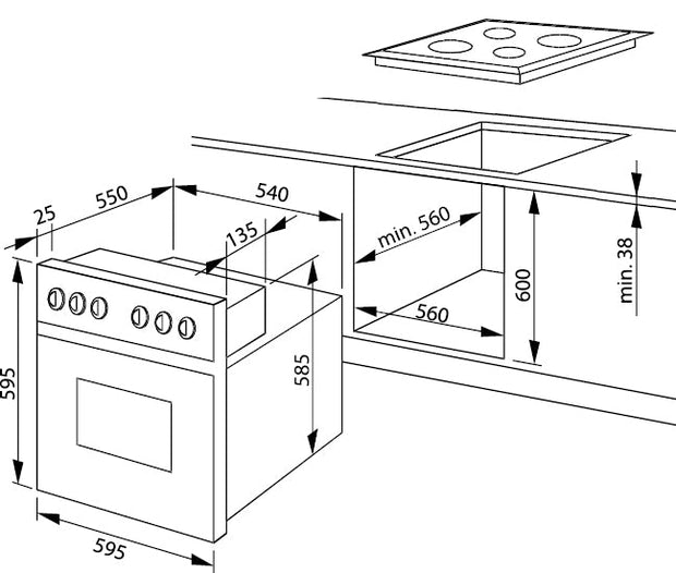 330cm GEBA Komplett-Küchenzeile – vormontiert mit oder ohne E-Geräten, Nischenrückwand & LED-Beleuchtung