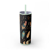 Boho Feather Skinny Tumbler | 20oz Reisebecher, umweltfreundliches Trinkgeschirr, perfekt für Geschenke, Sommerstimmung, Outdoor-Abenteuer