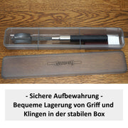 VEZOREY®-Edelstahl Brotklinge mit Aufbewahrungsbox und 5 Ersatzklingen-4