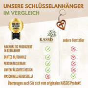 Schlüsselanhänger Kreuz im Herz aus Olivenholz-3