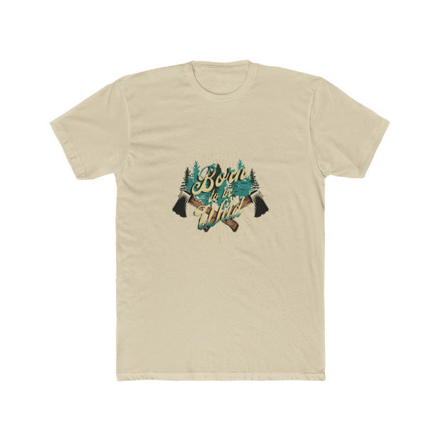 Born to Hike Unisex Baumwoll-Crew-T-Shirt - Abenteuer-Shirt, Wandergeschenk, Naturliebhaber-T-Shirt, Casual Wear, Outdoor-Stil