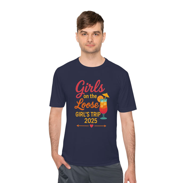 Mädchenausflug Unisex Feuchtigkeitsableitendes T-Shirt | Lustiges Urlaubsshirt, Sommerparty-Kleidung, Reisegeschenke, Junggesellinnenabschieds-Top
