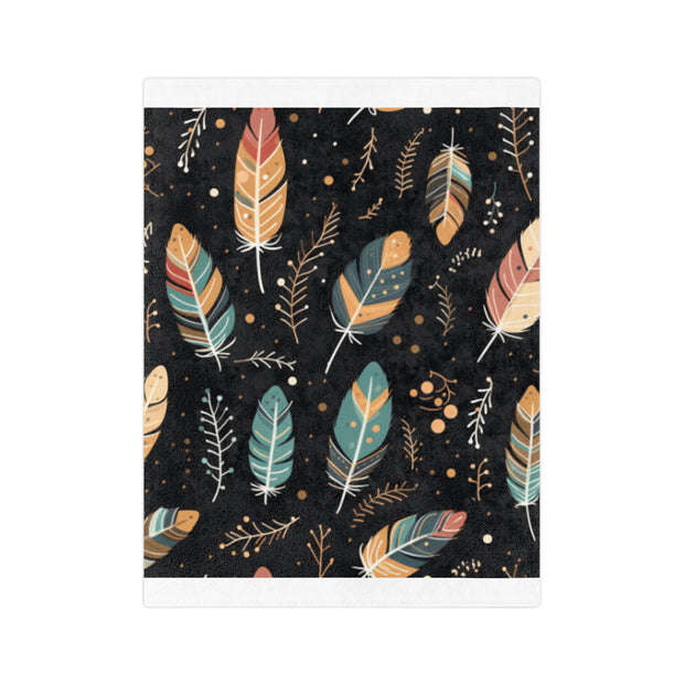 Kuschelige Decke mit Federdruck, weiche Decke für die Inneneinrichtung, perfektes Geschenk für Naturliebhaber, Camping, gemütliche Nächte, Decke im Boho-Stil