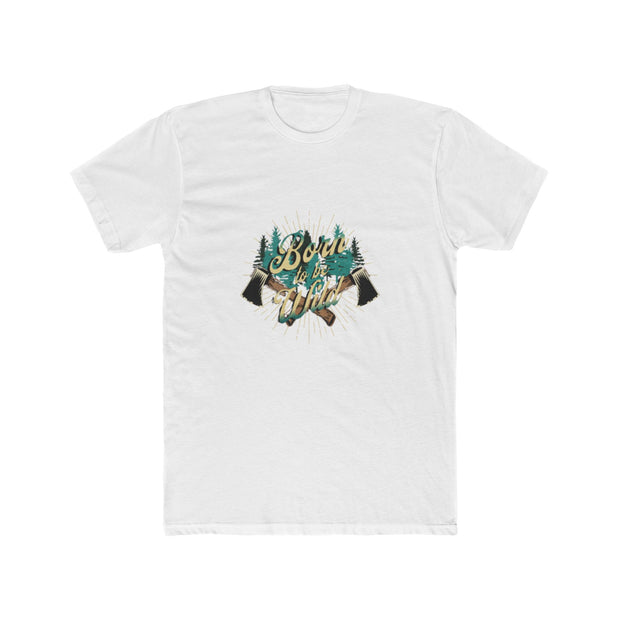 Born to Hike Unisex Baumwoll-Crew-T-Shirt - Abenteuer-Shirt, Wandergeschenk, Naturliebhaber-T-Shirt, Casual Wear, Outdoor-Stil