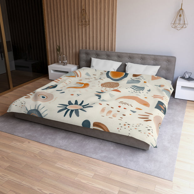 Boho Mikrofaser Bettbezug, Gemütliches Schlafzimmer Dekor, Moderne Muster Bettwäsche, Geschenk für Zuhause, Erdtöne