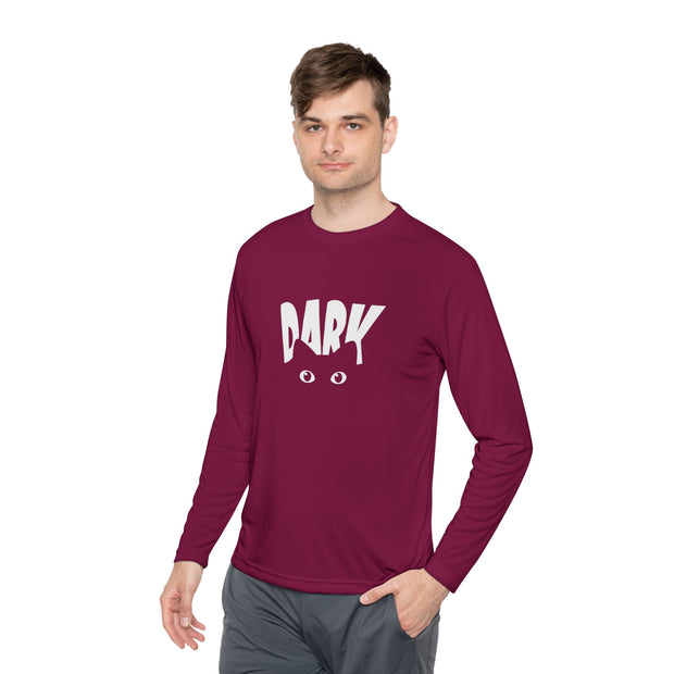 Dark Cat Unisex Langarm T-Shirt, Casual Wear, Halloween Kleidung, Geschenk für Katzenliebhaber, Gruseliges Jahreszeitenshirt