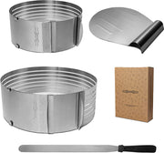 VEZOREY® - Tortenschneider - 4 tlgs. Tortenbodenschneidset - Tortenbodenschneider 16-20cm und 24-30cm-0