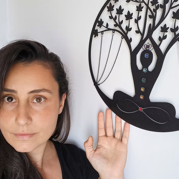 Kunstdekor Yoga Meditation Wandbehang Handwerk