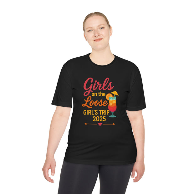 Mädchenausflug Unisex Feuchtigkeitsableitendes T-Shirt | Lustiges Urlaubsshirt, Sommerparty-Kleidung, Reisegeschenke, Junggesellinnenabschieds-Top
