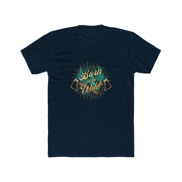 Born to Hike Unisex Baumwoll-Crew-T-Shirt - Abenteuer-Shirt, Wandergeschenk, Naturliebhaber-T-Shirt, Casual Wear, Outdoor-Stil