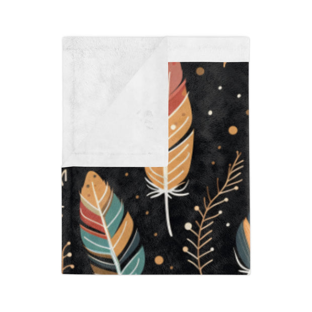 Kuschelige Decke mit Federdruck, weiche Decke für die Inneneinrichtung, perfektes Geschenk für Naturliebhaber, Camping, gemütliche Nächte, Decke im Boho-Stil