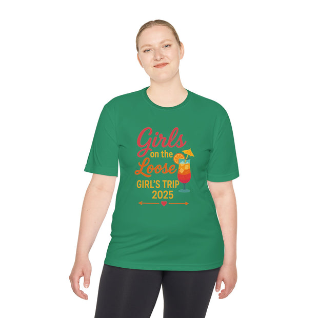 Mädchenausflug Unisex Feuchtigkeitsableitendes T-Shirt | Lustiges Urlaubsshirt, Sommerparty-Kleidung, Reisegeschenke, Junggesellinnenabschieds-Top