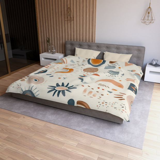 Boho Mikrofaser Bettbezug, Gemütliches Schlafzimmer Dekor, Moderne Muster Bettwäsche, Geschenk für Zuhause, Erdtöne