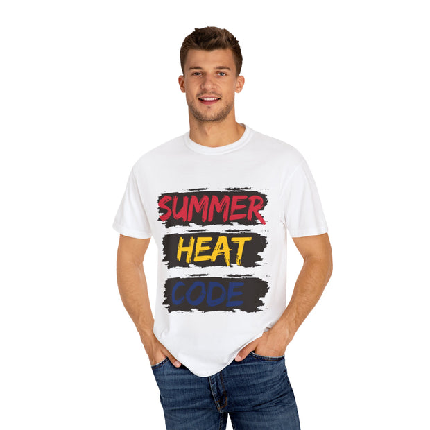 Summer Heat Code T-Shirt, Unisex Grafik T-Shirt, Casual Wear, Perfekt für heiße Tage, Urlaubsstil, Sommer-Events