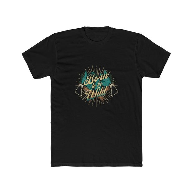 Born to Hike Unisex Baumwoll-Crew-T-Shirt - Abenteuer-Shirt, Wandergeschenk, Naturliebhaber-T-Shirt, Casual Wear, Outdoor-Stil